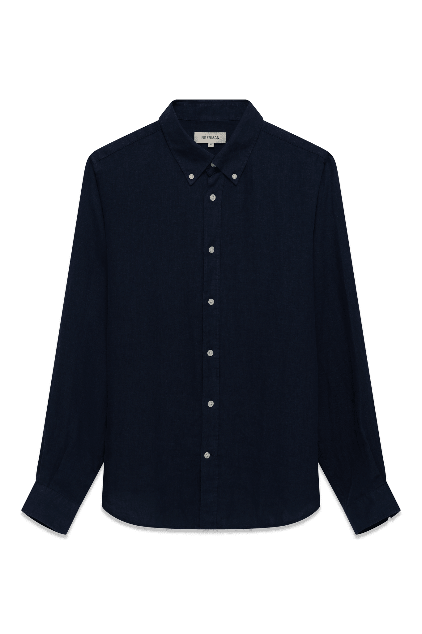 navy linen dress shirt Men's 100% Linen Embroidered Dress Shirt Short Sleeve Sello Navy / XL