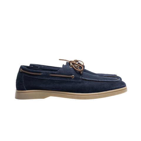 Yacht Moc (unlined) in Navy Suede