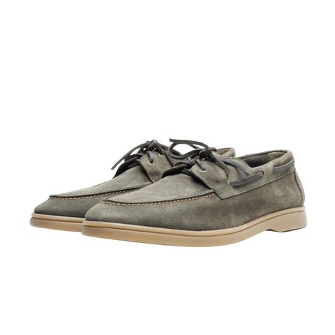 Yacht Moc (unlined) in Green Suede
