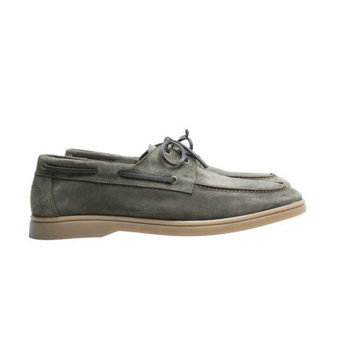 Yacht Moc (unlined) in Green Suede