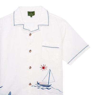 "Old Man & the Sea" Embroidered Shirt