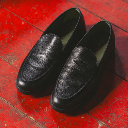 The Adventure Loafer in Pebbled Black