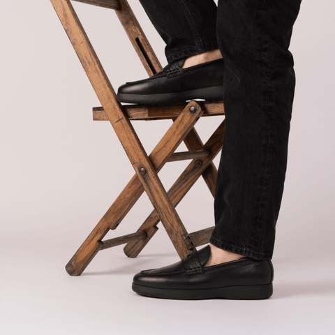 The Adventure Loafer in Pebbled Black