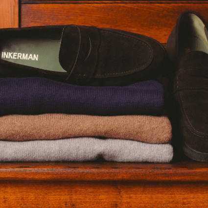 Wool Crewneck Sweater in Dark Beige