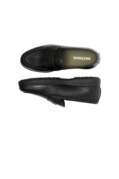 The Adventure Loafer in Pebbled Black