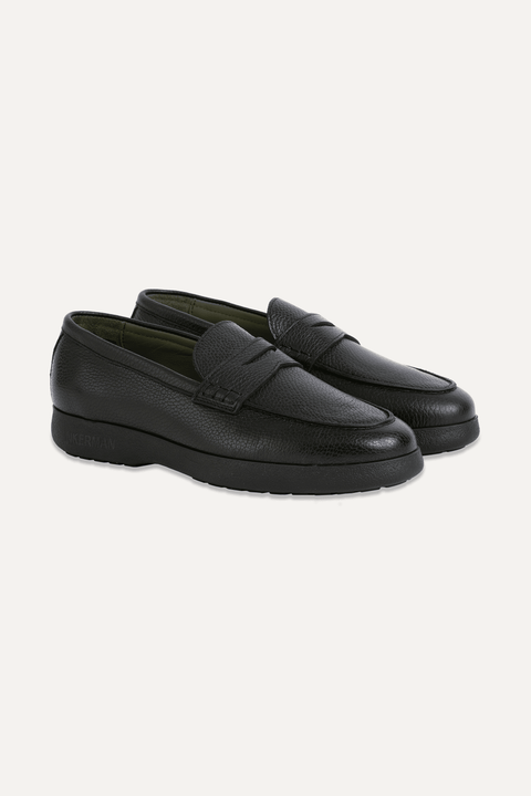 The Adventure Loafer in Pebbled Black