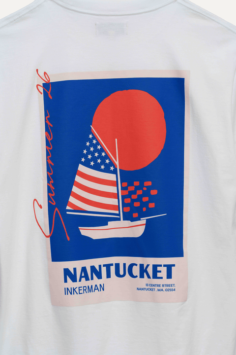 Sailboat American Flag Tee