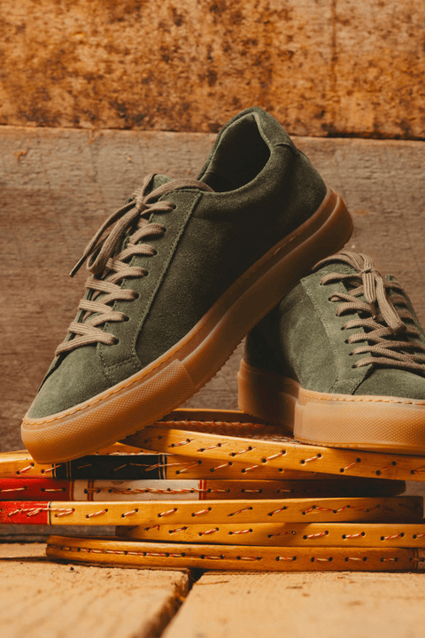 The Charlie Suede in Green Gum