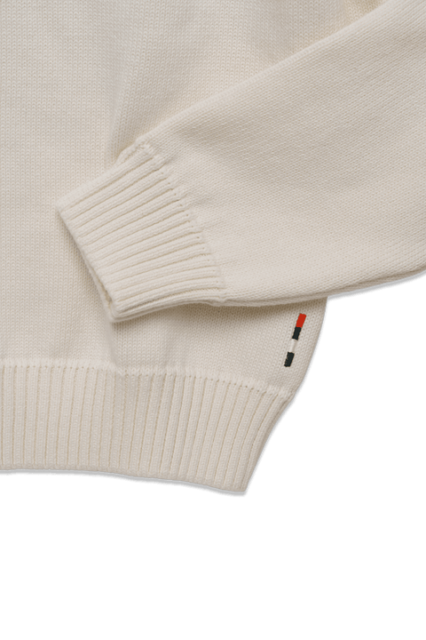 Cotton Crewneck Sweater in Cream