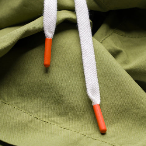 Drawstring Cotton Trousers in Green
