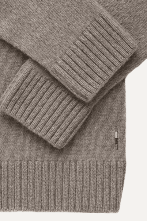 Wool Crewneck Sweater in Gray Melange