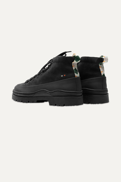 Tucker Hiking Boot in Black Suede