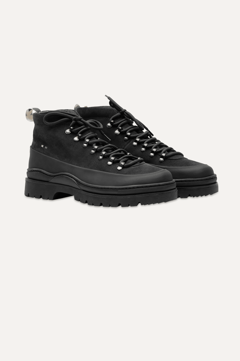 Tucker Hiking Boot in Black Suede