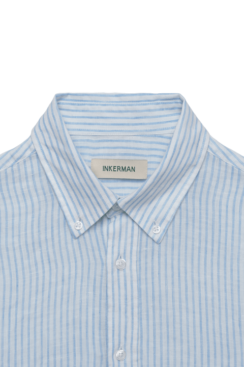 The Linen Shirt in Blue Stripe