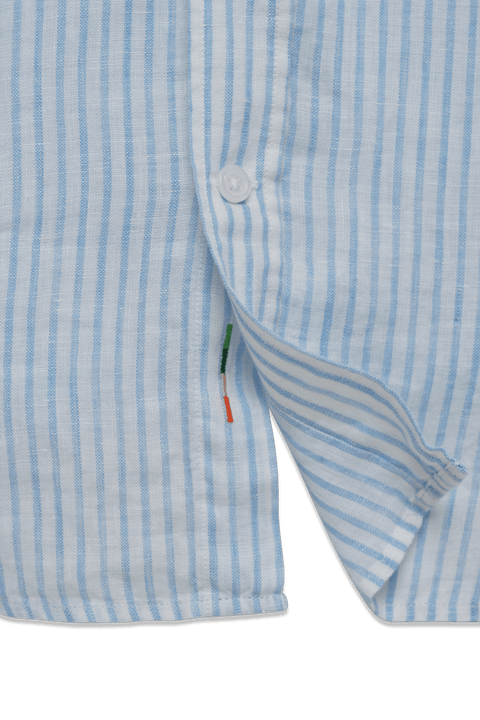 The Linen Shirt in Blue Stripe