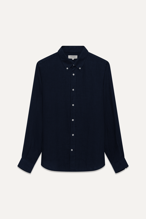 The Linen Shirt in Navy