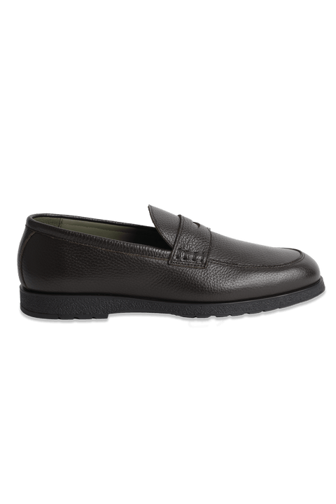 Osborne Penny Loafer in Pebbled Brown