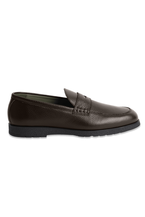 Osborne Penny Loafer in Pebbled Brown