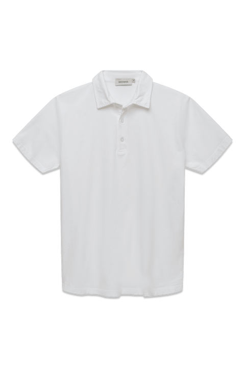Cotton Polo in White