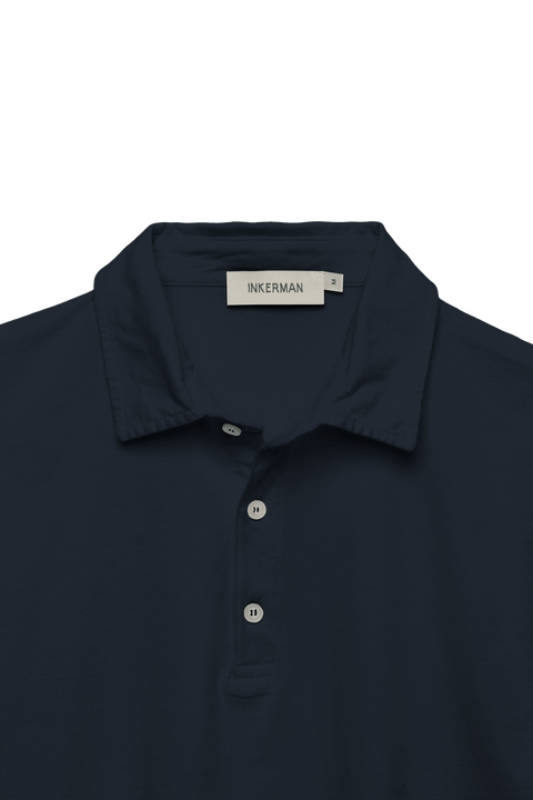 Cotton Polo in Navy