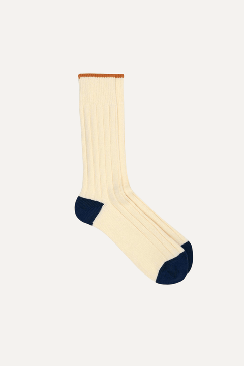 Top Stripe Socks in Cream