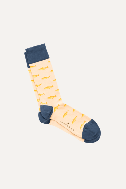 Mackerel Socks in Blue