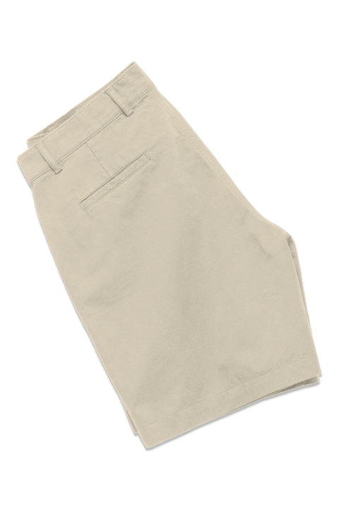 Cotton Chino Shorts in Cream