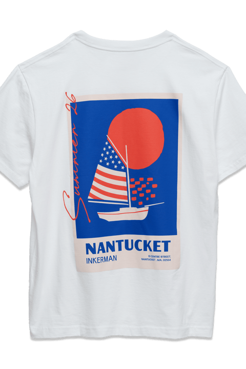 Sailboat American Flag Tee