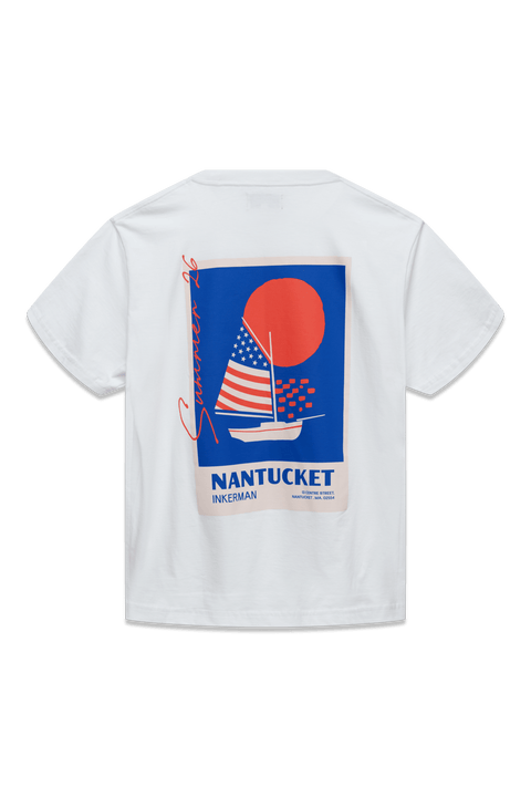 Sailboat American Flag Tee