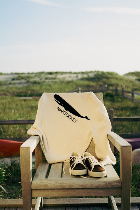 Nantucket Whale Cotton Crewneck