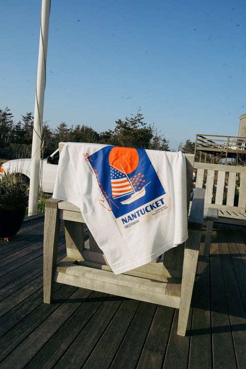 Sailboat American Flag Tee