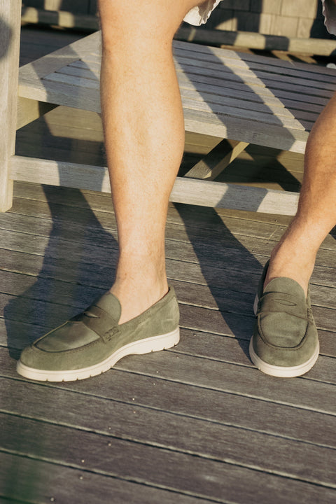 Nantucket Penny Loafer in Sagebrush Green