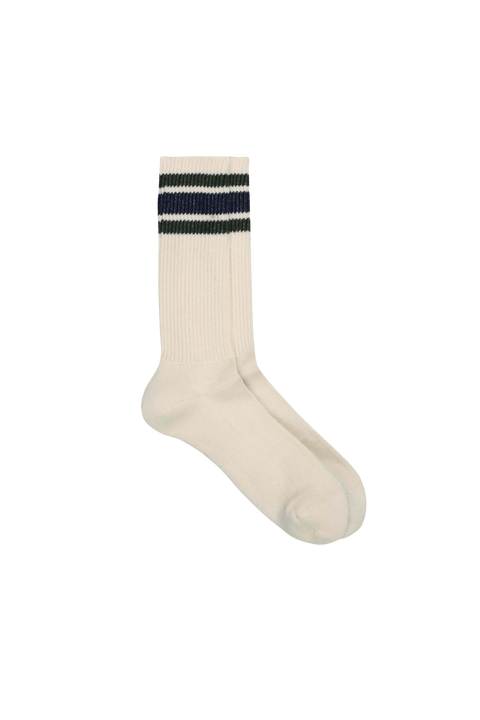 Court Socks in Green Blue