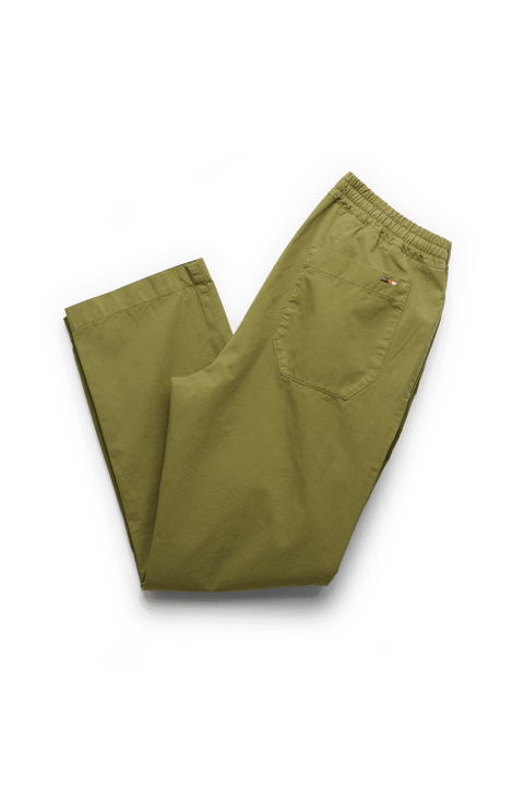Drawstring Cotton Trousers in Green