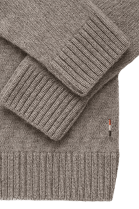 Wool Crewneck Sweater in Gray Melange