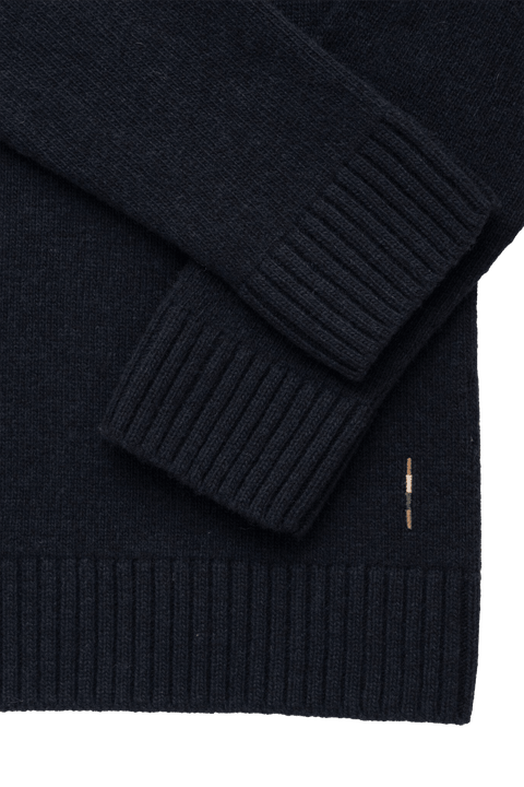 Wool Crewneck Sweater in Navy